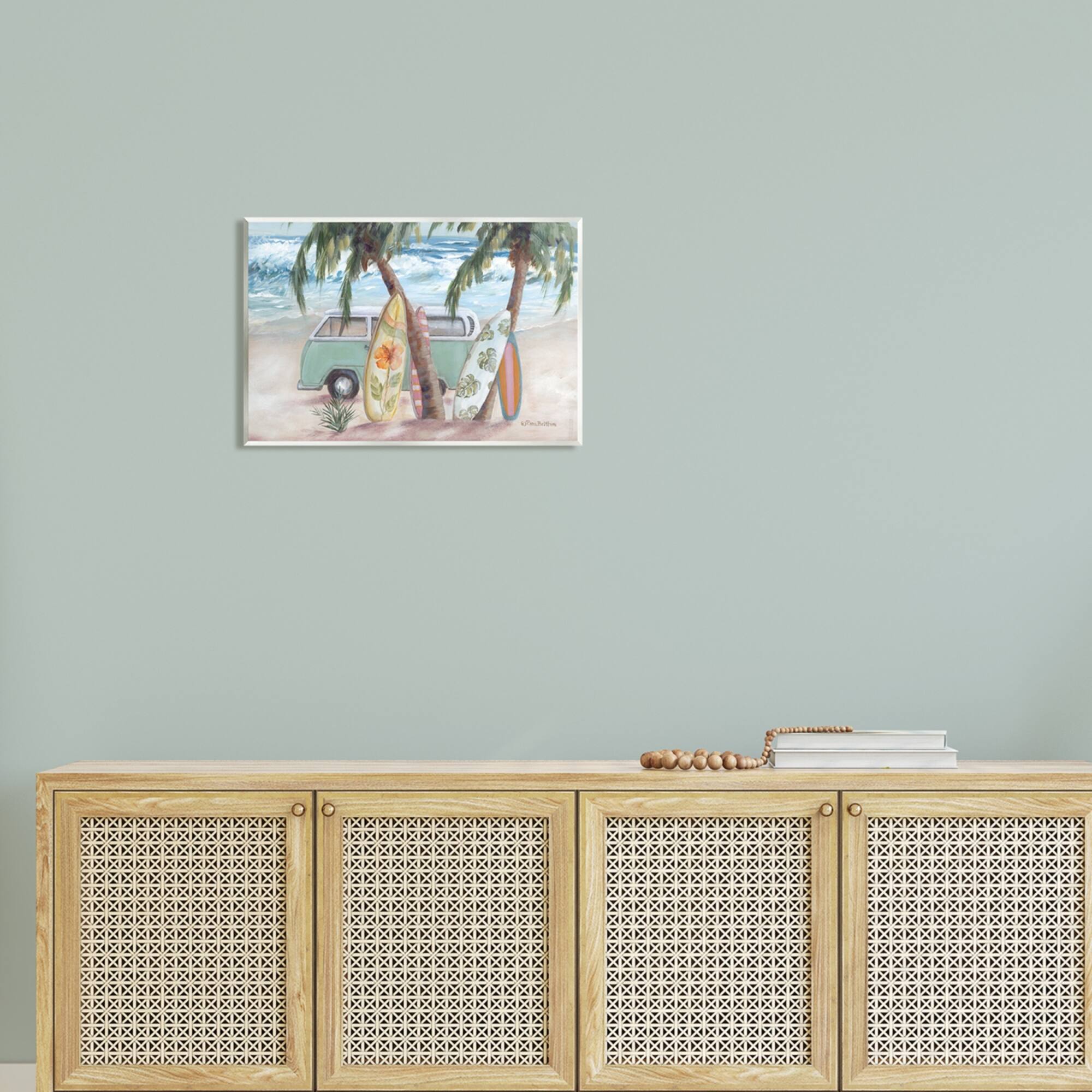 Stupell Industries Summer Waves Tropical Van Surfboards Wall Plaque Art